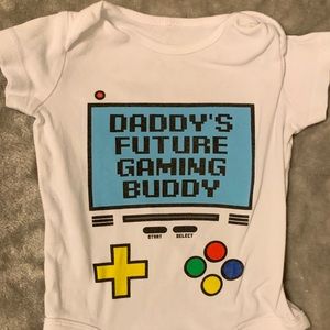 “Daddy’s Future Gaming Buddy” onesie 6M